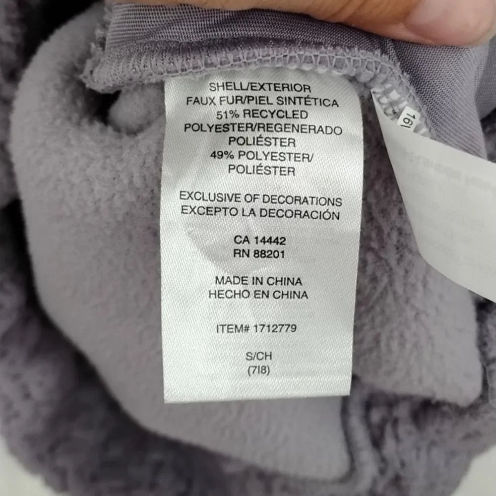 Mondetta Light Purple Girls Sherpa Jacket Pullover Hoodie Cozy Sweatshirt S 7/8